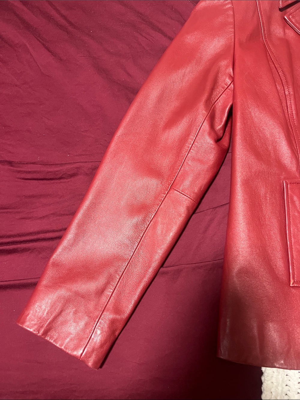 Red Leather Jacket - Picture 3 of 10